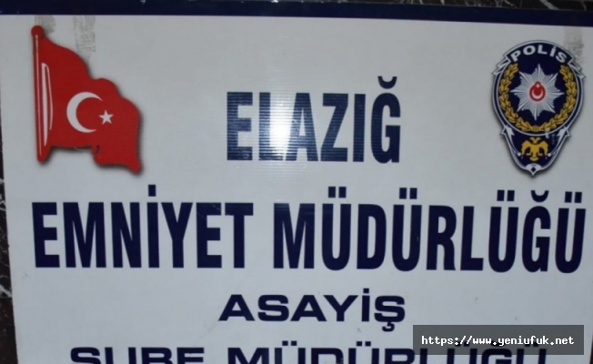 Elazığ Haftalık Asayiş Raporunda Kaç Kişi Tutuklandı!