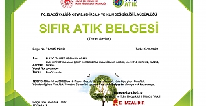 ELAZIĞ TSO “SIFIR ATIK BELGESİ ALDI”