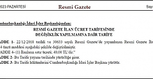 İlan Ücretlerine zam geldi